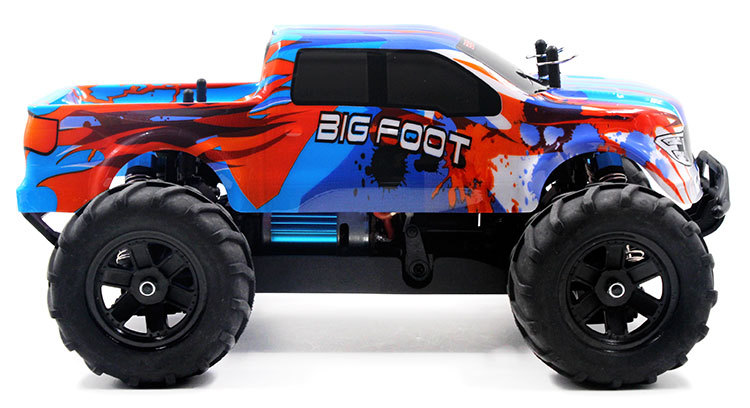 鸿泰c605遥控高速大脚车 1:16电动四驱高速越野儿童汽车模型玩具