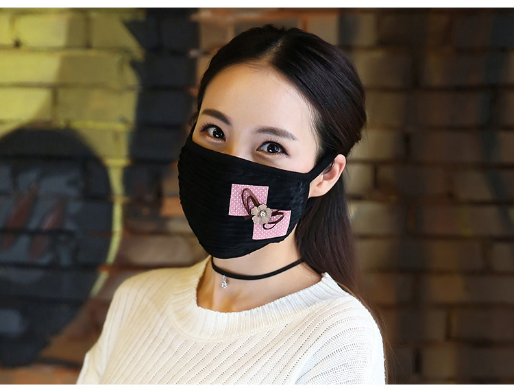 冬季保暖口罩女出行呼吸防护可爱时尚口罩批发保暖加厚t088