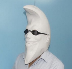 墨镜月亮人面具麦当劳广告白色月亮头套 舞