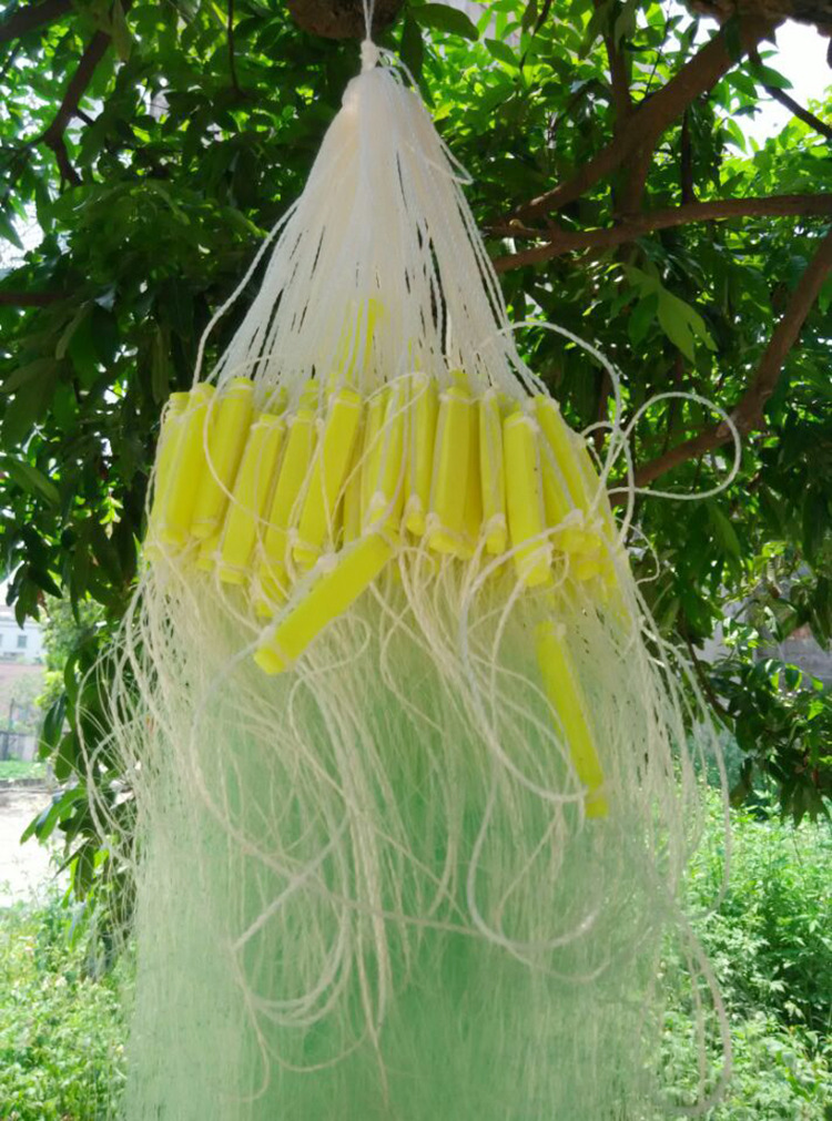 三层渔网 2米高3指绿色三层渔具渔网 鲫鱼网粘网渔网丝网批发