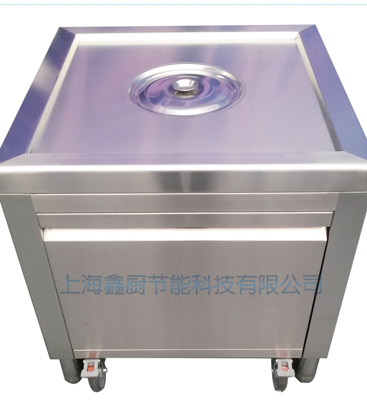 厂家直销残菜回收台 饭店食堂不锈钢残菜回收带推车回收台 定做