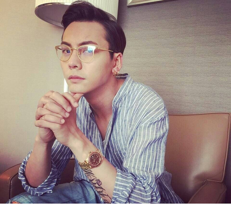 老九门佛爷陈伟霆同款金属眼镜框金色全框复古民国平光镜近视镜架