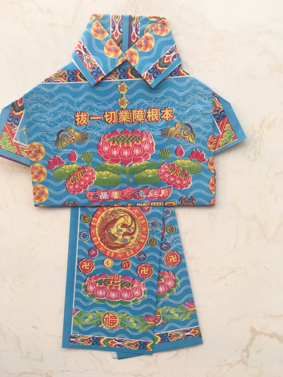 厂家直销 佛教用品 七彩往生福衣 七彩往生衣 祭祀用品寒衣有鞋帽