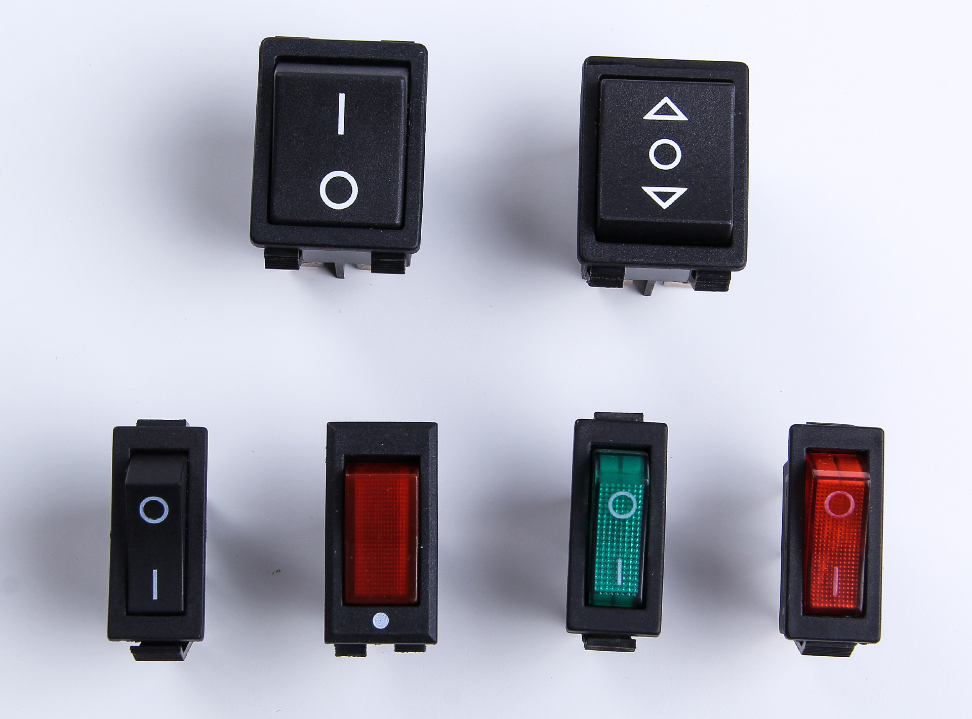 厂家批发各种电气开关 led带灯自复位开关启动停止按钮