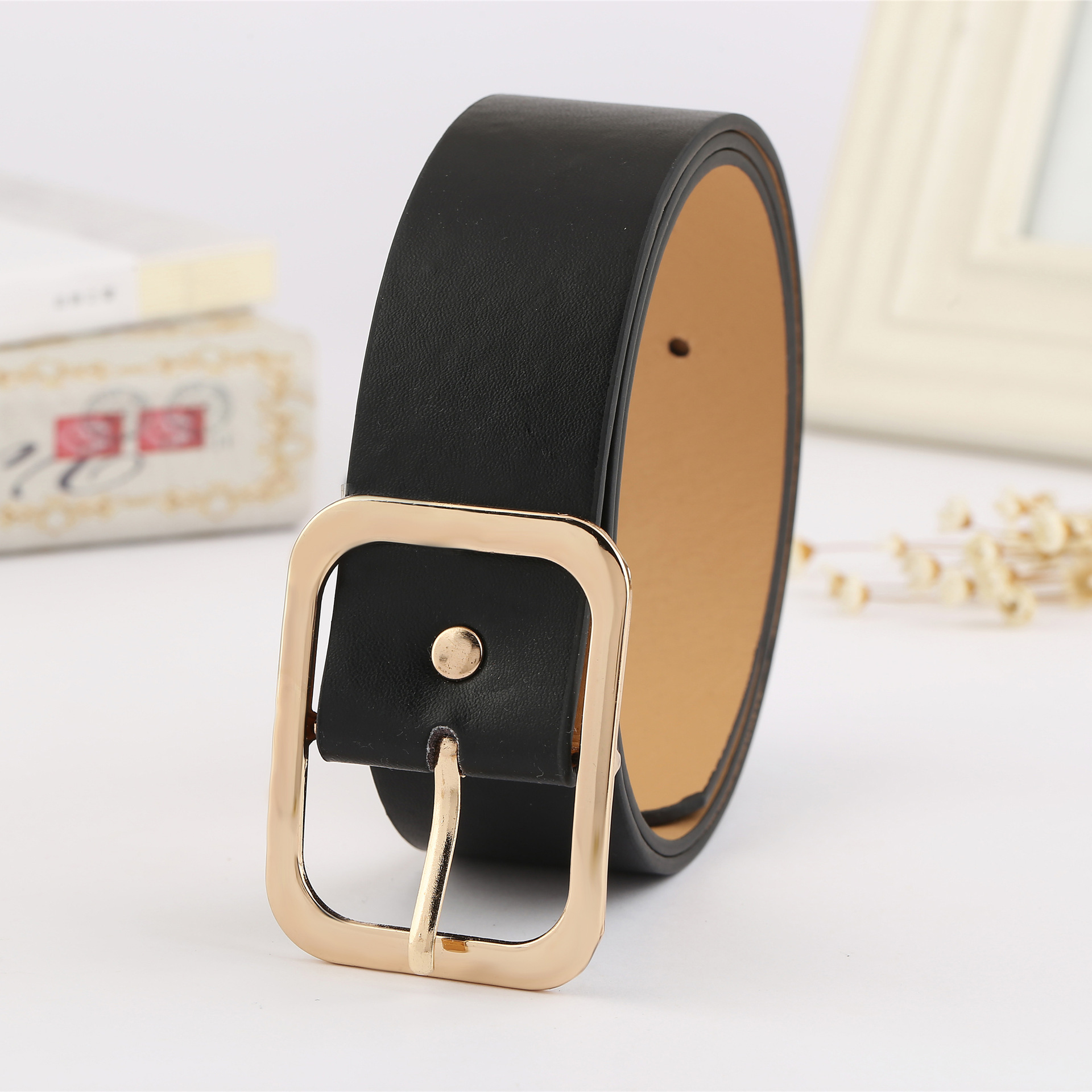 皮带女士 pu女款腰带女 时尚韩版潮休闲 百搭 牛仔裤腰带