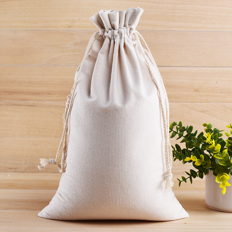 大米棉布抽绳袋定制 帆布束口米袋 厂家批发 印刷logo