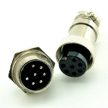 7PIN 16mm GX16-7芯 航空插头 电缆连接器 插头+插座