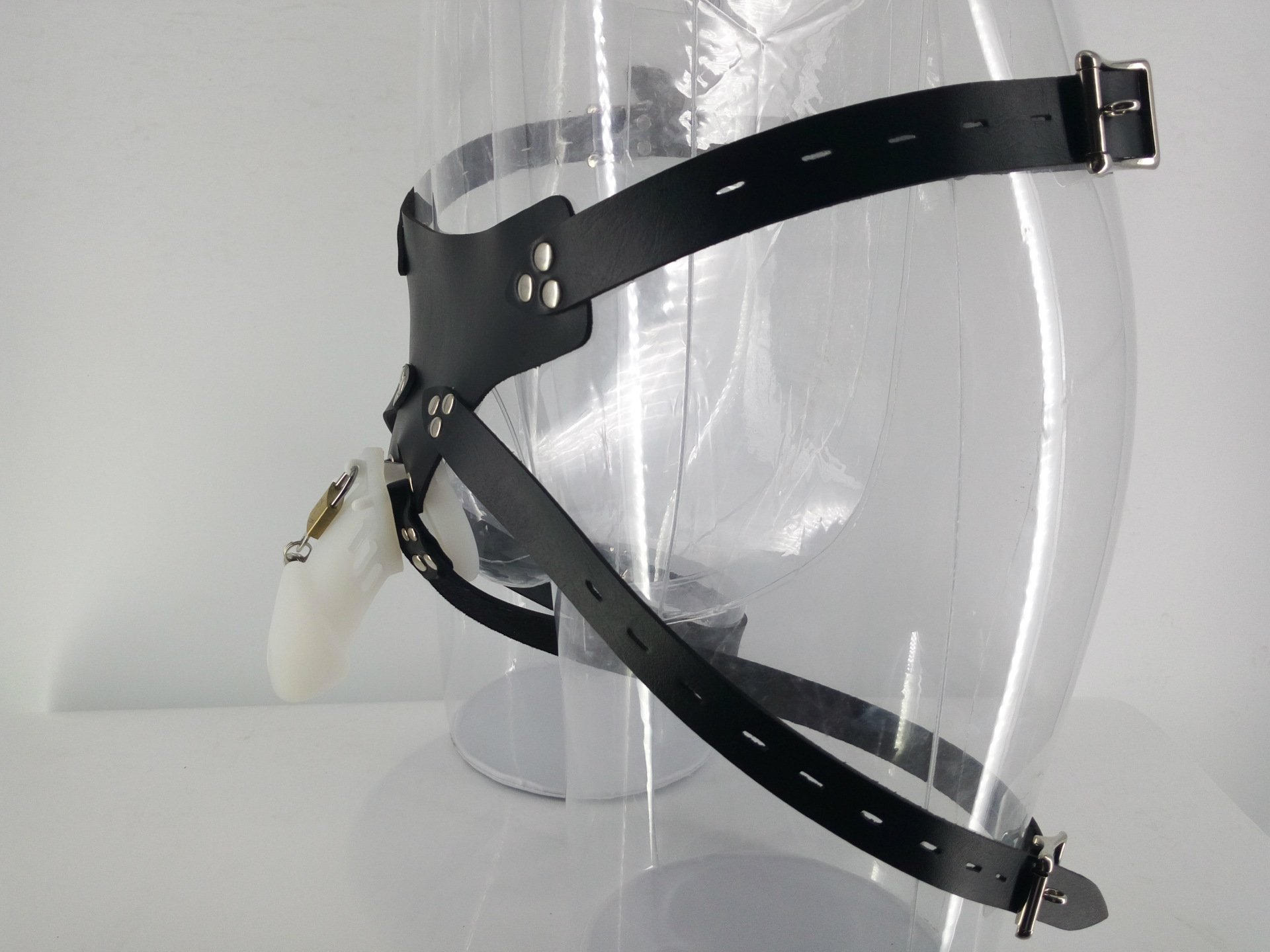 穿戴硅胶jj锁贞操带 阴茎笼子束缚器 防出轨神器阴囊环 男用自慰