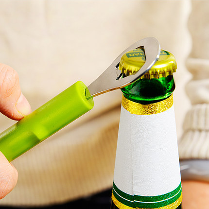 老爹塑料开瓶器家用不锈钢品质开罐器开酒器多功能开啤酒盖