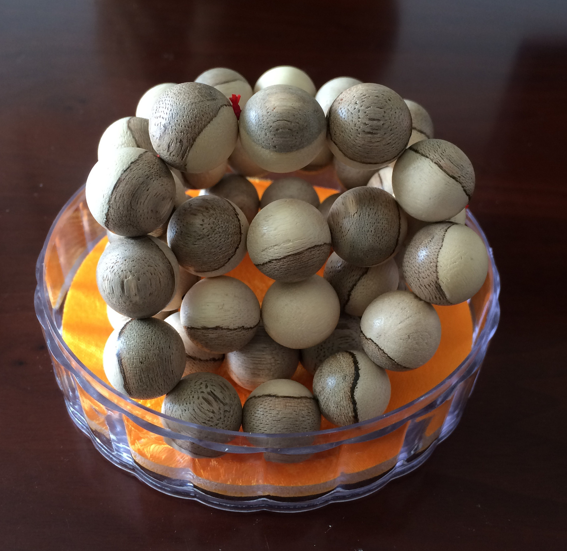 正宗天然泰国沉香木阴阳佛珠念珠手串16mm12颗