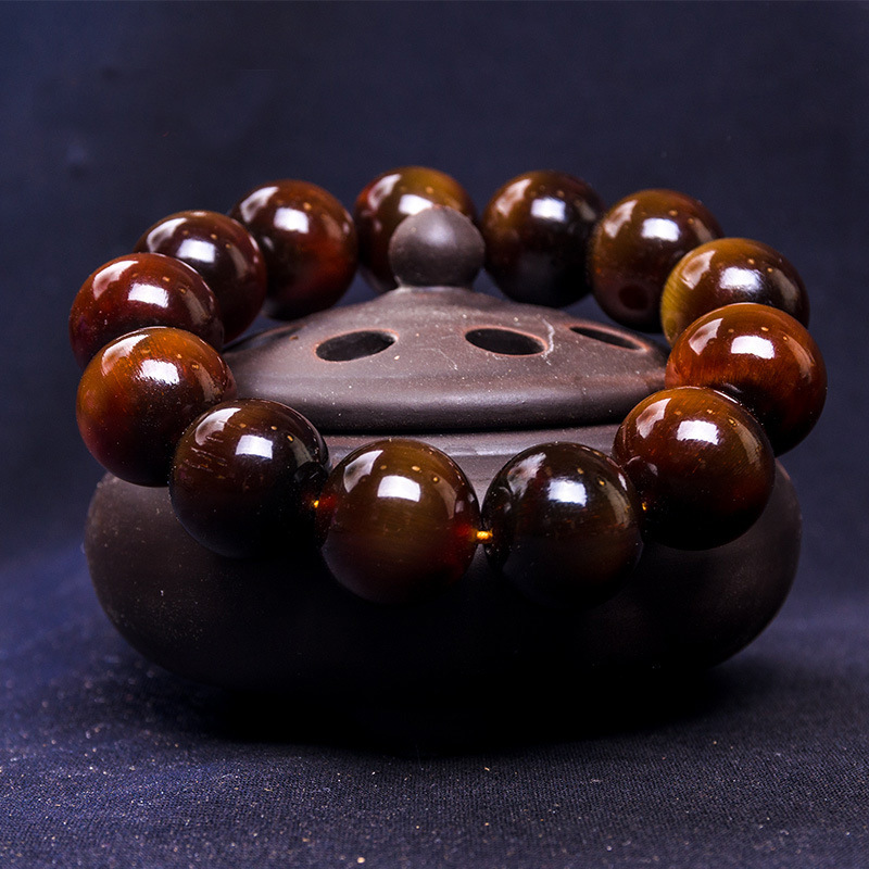 天然山龟壳佛珠满血酒红色手链精品山龟手串批发 天然保真