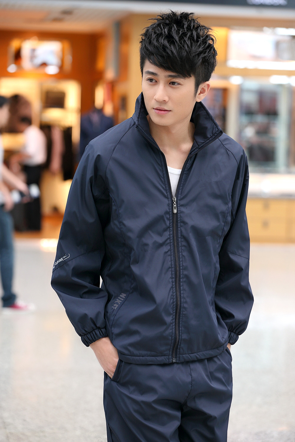 男士运动套装秋冬装加绒加厚中老年运动服男