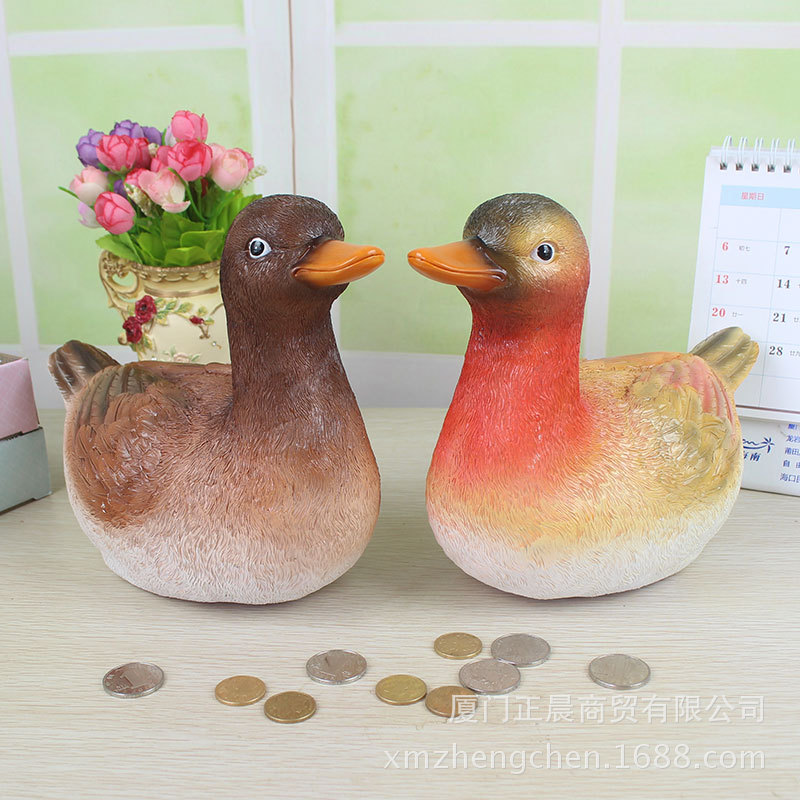 New Cute Duck Decorative Small Ornaments Creative Piggy Bank Coin Bank Children Holiday Birthday Gift Factory Wholesale