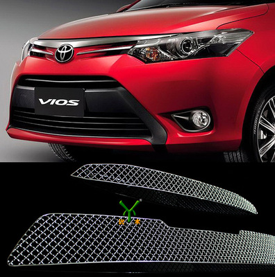 广汽丰田15款威驰改装不锈钢蜂窝中网金属中网镀铬装饰汽车改装