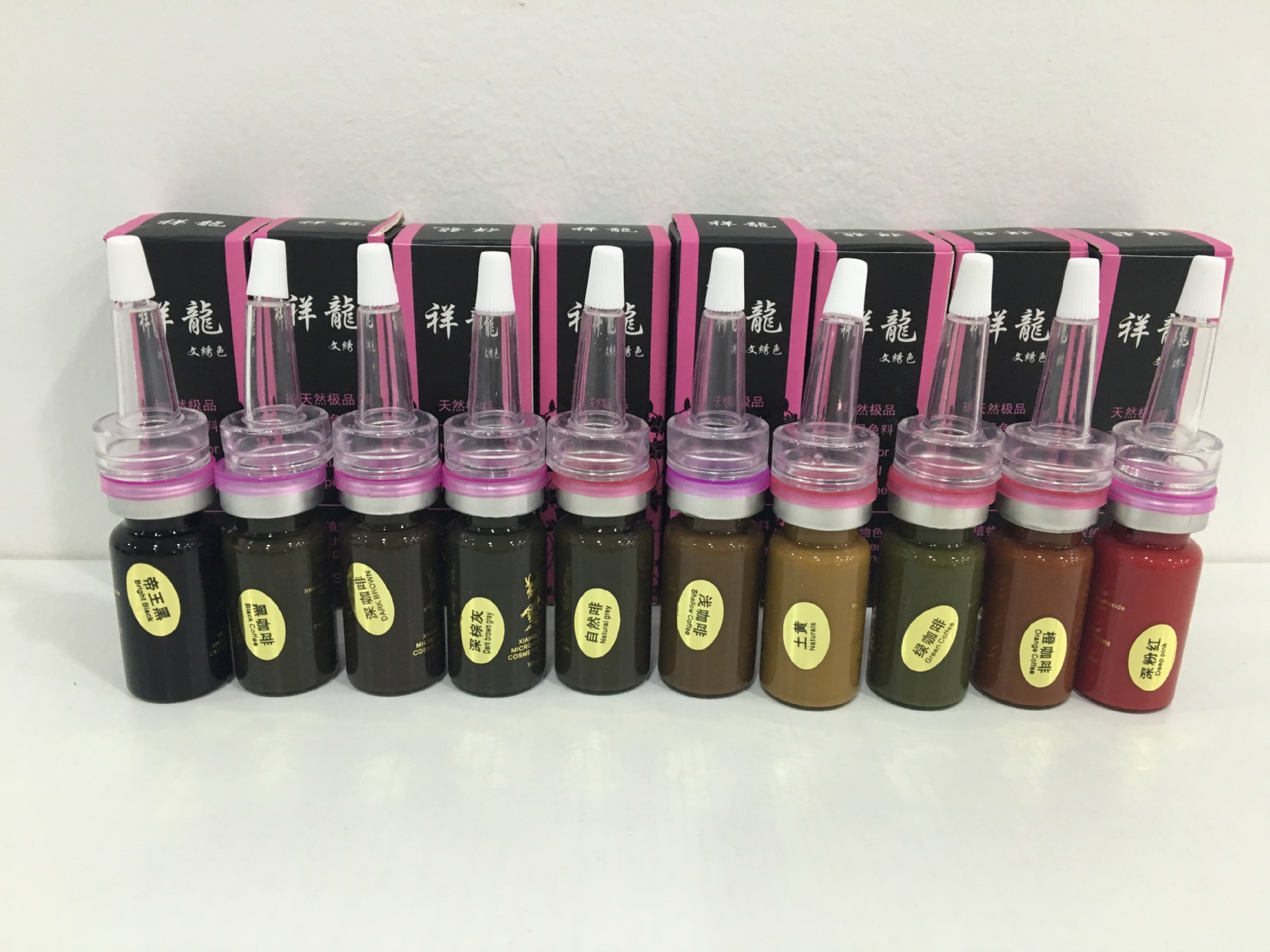 祥龙纹绣色料韩式半永久绣眉纹眉漂唇纹眼线纹绣漂眉色料10ml