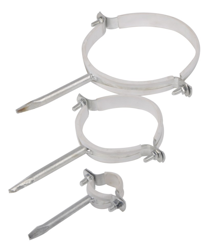 厂家直销 尖尾镀锌包胶铁管卡 排水塑料管卡 国标管卡 尖钉管卡