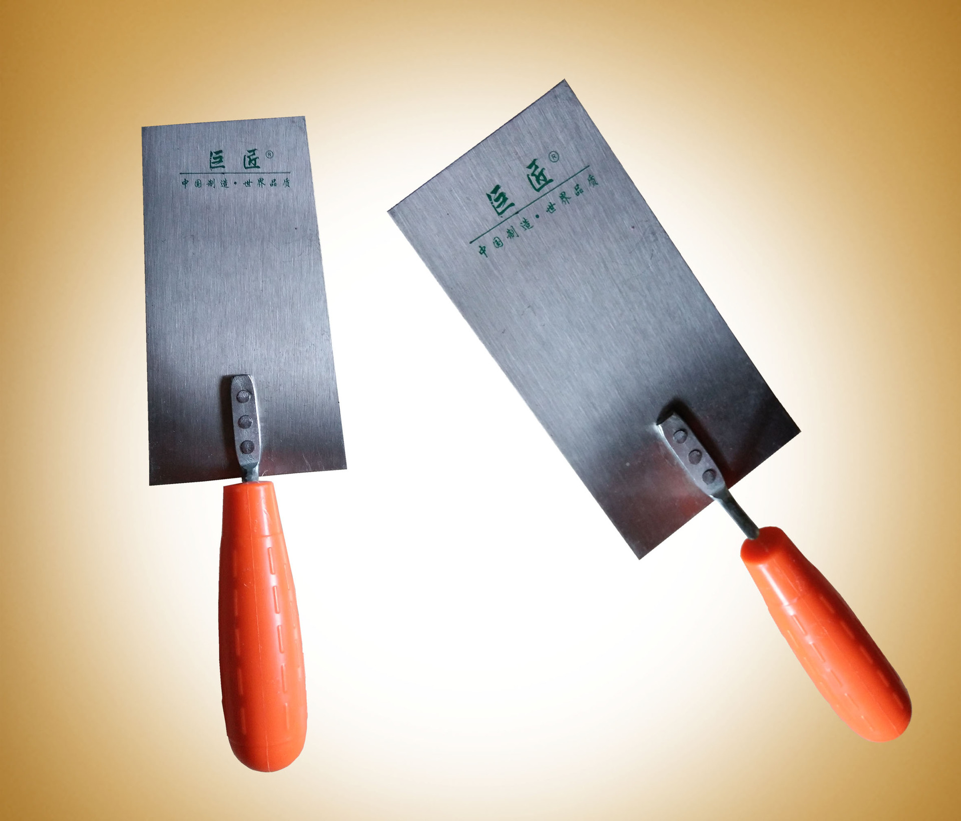 现货建筑工具泥抹子厂家65锰抹泥板平抹子匠作工具木柄油灰刀