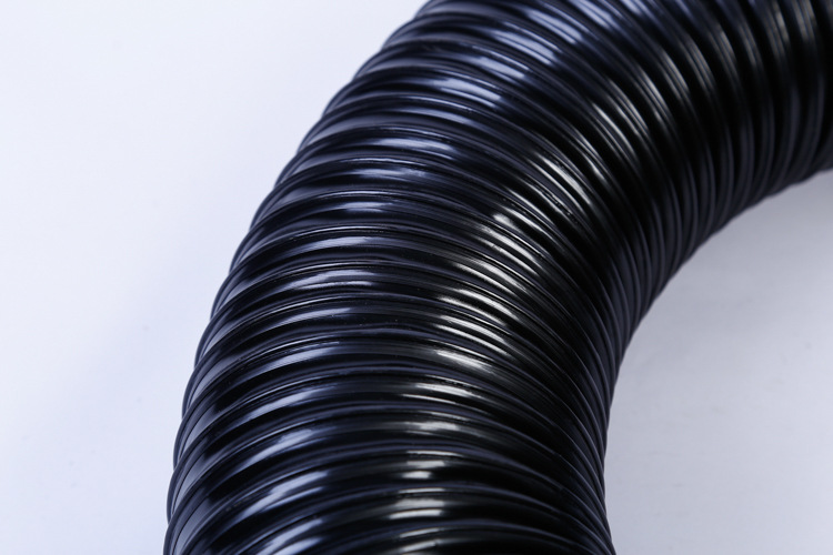 新款伸缩管黑色tpu钢丝伸缩通风管弹簧管吸尘器软管wk123