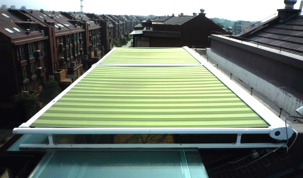 厂家定制户外天幕帘 户外电动天棚帘 室外电动遮阳帘全国发货