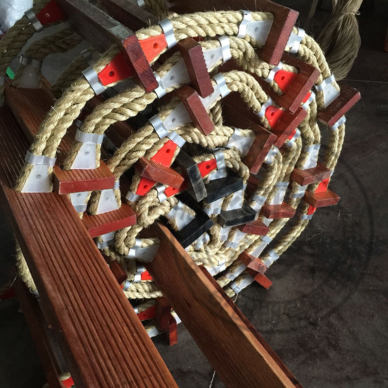 引航员软梯船用引水梯绳梯 木踏板船用软梯 带ccs证书船用救生梯