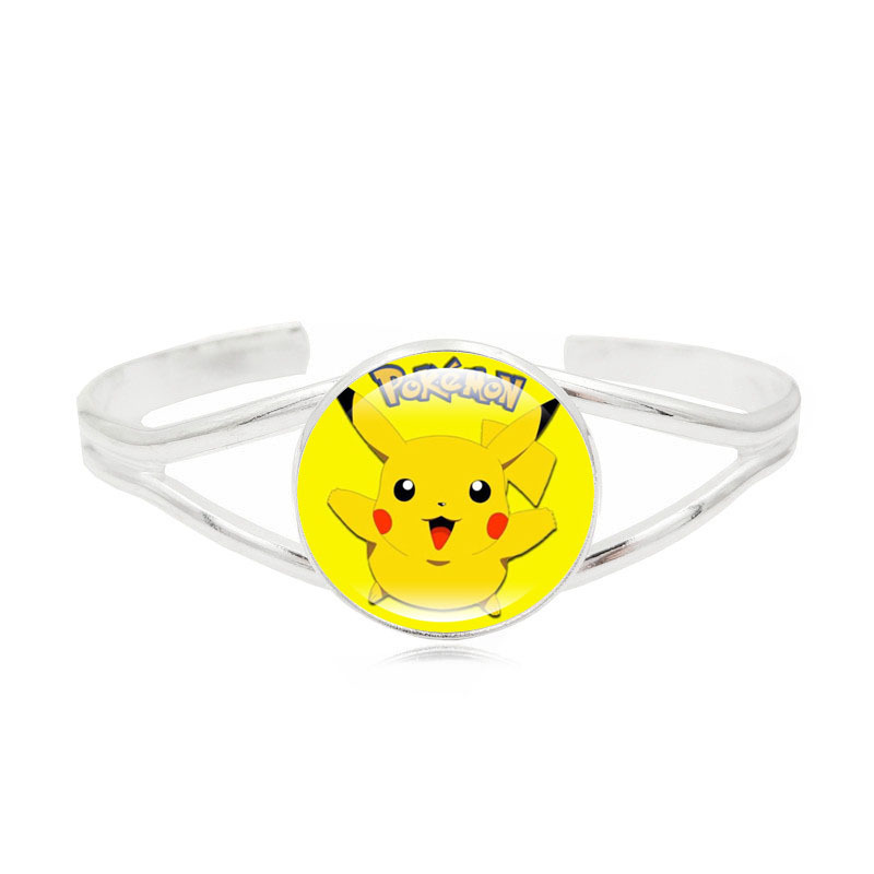 宠物小精灵时光宝石金属手镯 口袋妖怪皮卡丘动漫饰品开口手饰
