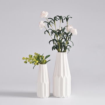 批发现代简约创意家居饰品摆件 白色陶瓷花瓶 小清新桌面插花花艺