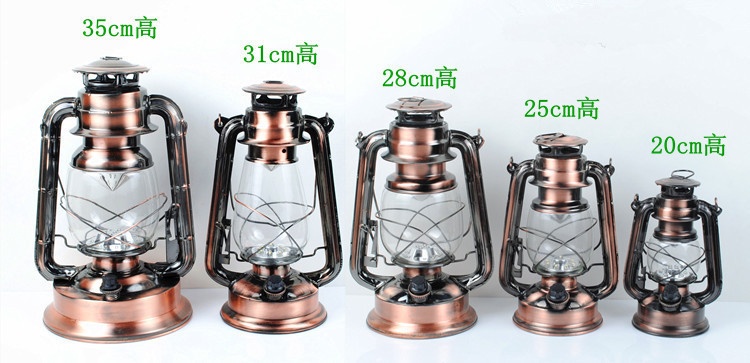 充电式手提马灯18650电池煤油灯led无极调光复古桅灯营地灯帐篷灯