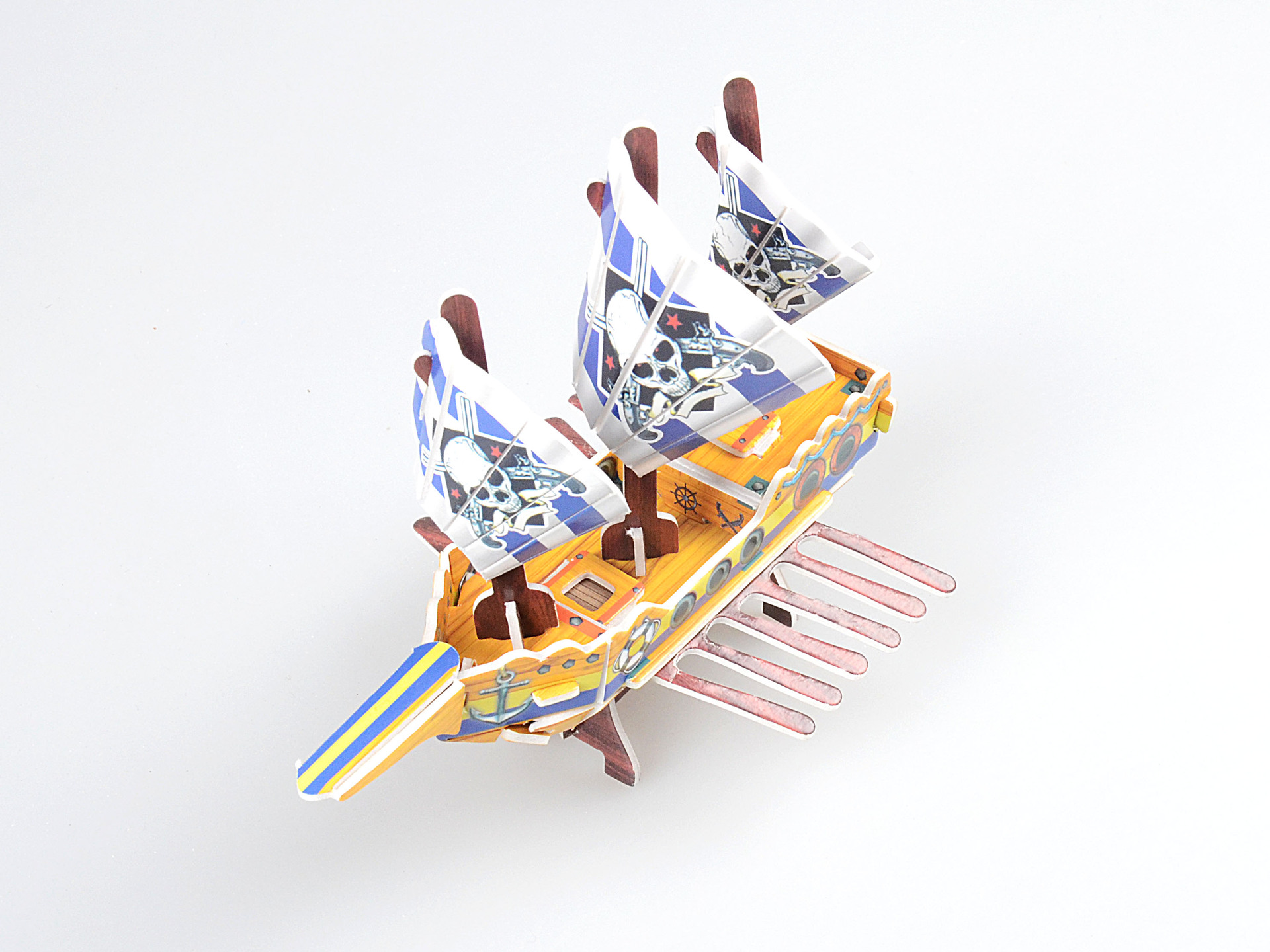 3d立体纸拼图 diy儿童智力玩具批发 儿童手工海盗船系列