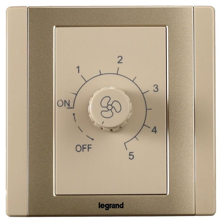 tcl罗格朗风扇调速开关 美涵系列金色 可关断 250v 经销批发