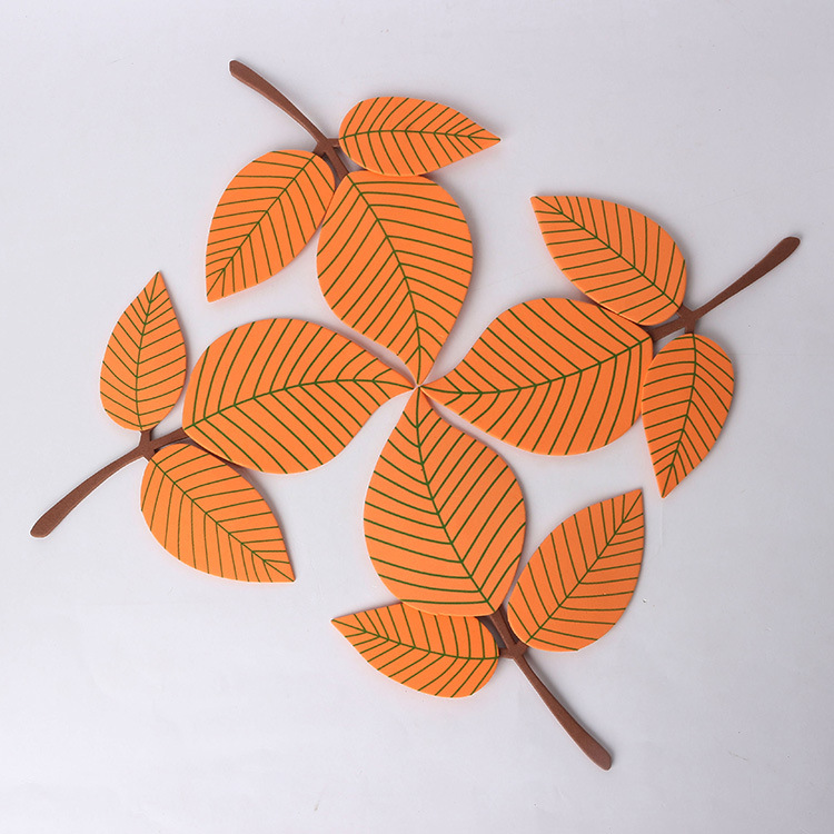 小学教室公告通知栏装儿童墙贴幼儿园饰卡通叶子装饰泡沫墙贴