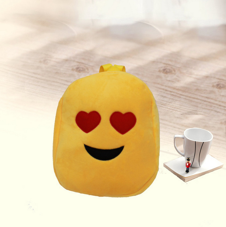 qq表情emoji搞怪儿童背包男女可爱时尚幼儿园学生双肩