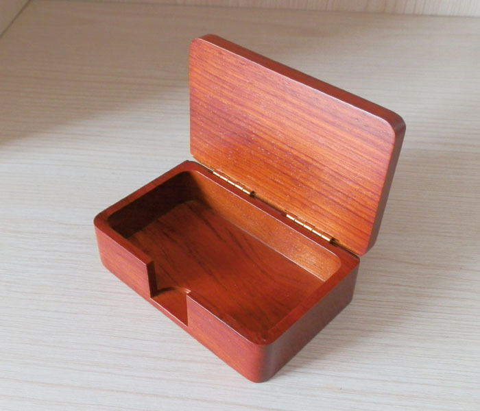 创意复古翻盖实木名片盒 高档木制名片座 可定做样式和logo