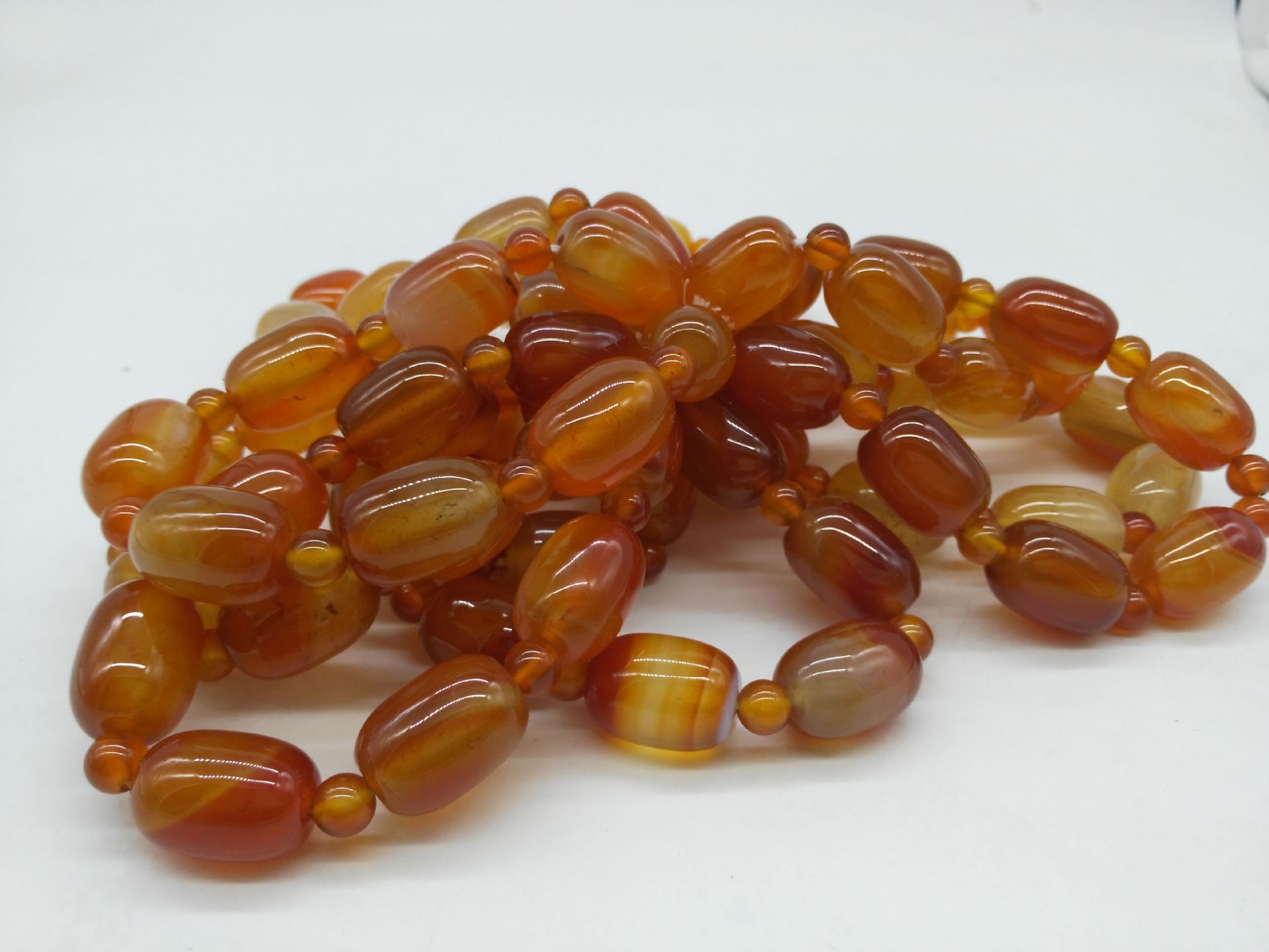 天然巴西玛瑙鼓珠手链 转运桶珠佛珠手串 旅游纪念品 展销会