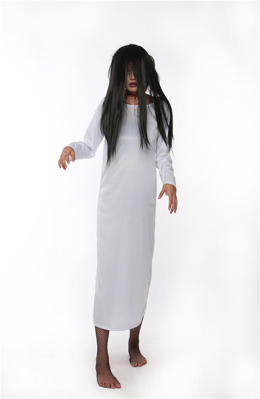 新款万圣节舞会服装 白色红色僵尸服 cosplay女鬼贞子鬼新娘制服