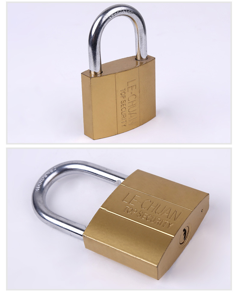 【厂家直销】原子仿铜挂锁 38mm防铜喷漆月牙钥匙原子仿铜挂锁