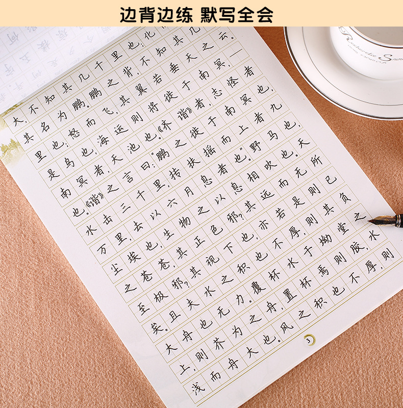 墨点字帖新课标高中生古诗文64篇楷书荆霄鹏书法培训练字帖