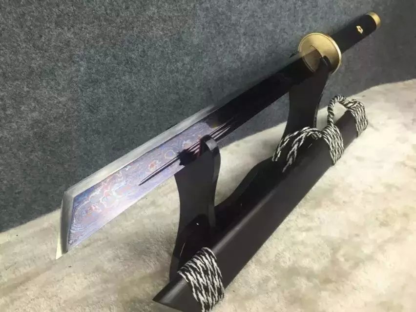 龙泉宝剑锦衣卫配刀战刀花纹钢紫蓝版车载一体剑未开刃