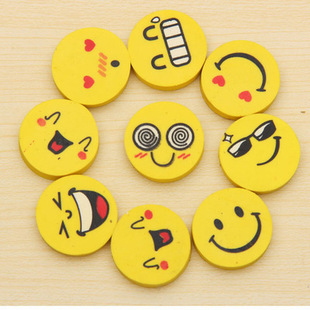 卡通笑脸橡皮表情图案幼儿园小礼品儿童奖品小学生文具橡皮擦批发