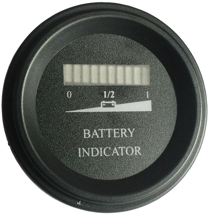 fsrs工程车洗地机高尔夫车圆型蓄电池电量表铅酸显示器12v24v48v