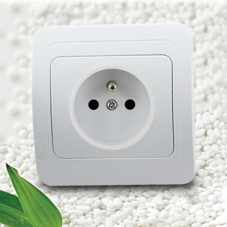 法式法标插座法规暗装墙壁电源16a 2p e接地线带安全门 出口专供