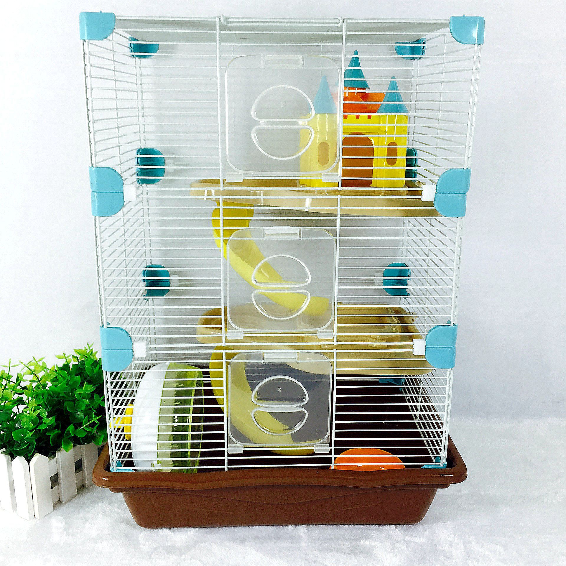 大号 三层超大炫彩古城堡豪华仓鼠笼 城堡仓鼠笼可无限加高 大号仓鼠