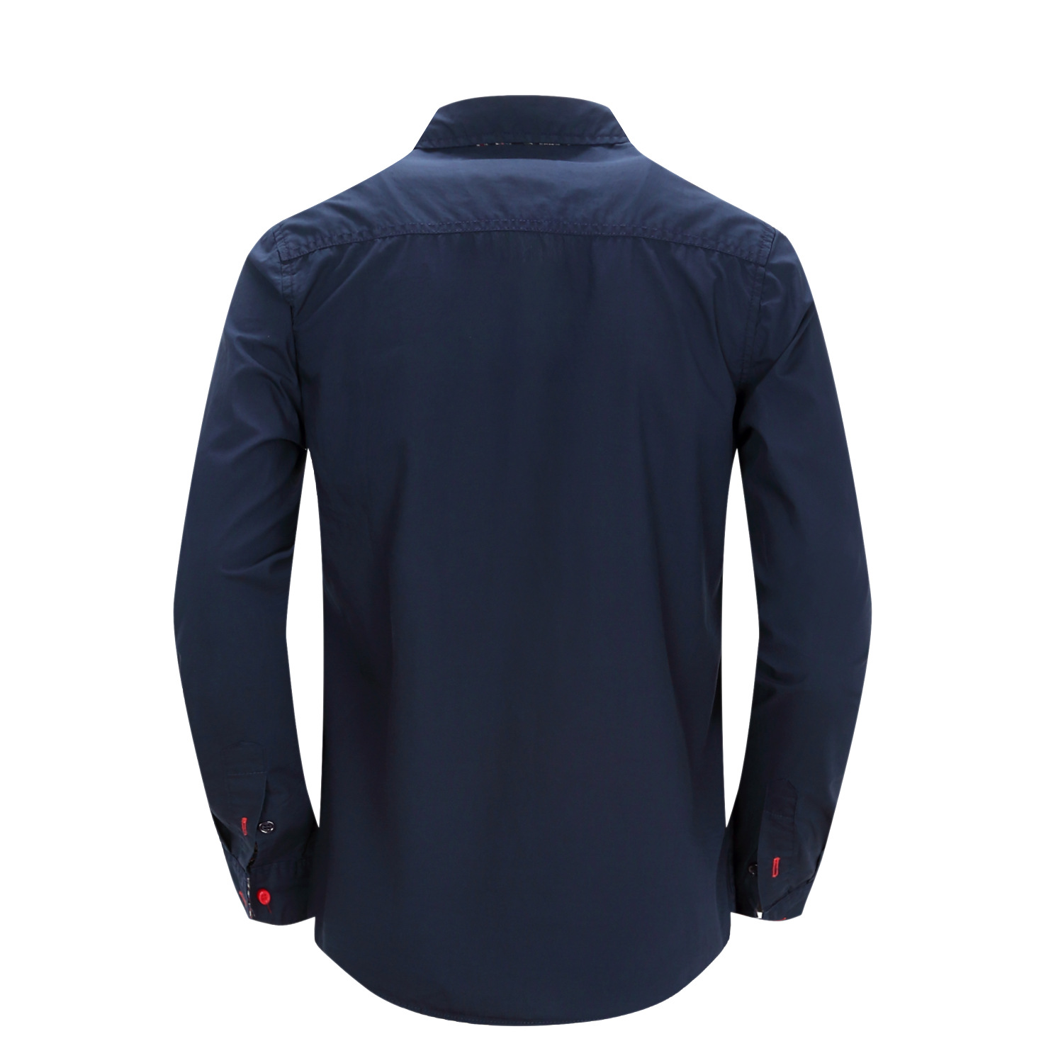 跨境专供外贸大码男装休闲长袖翻领衬衫纯棉衬衣速卖通亚马逊097