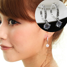 韩版经典款锆石耳环 八心八箭锆石耳环 满钻水晶耳扣批发