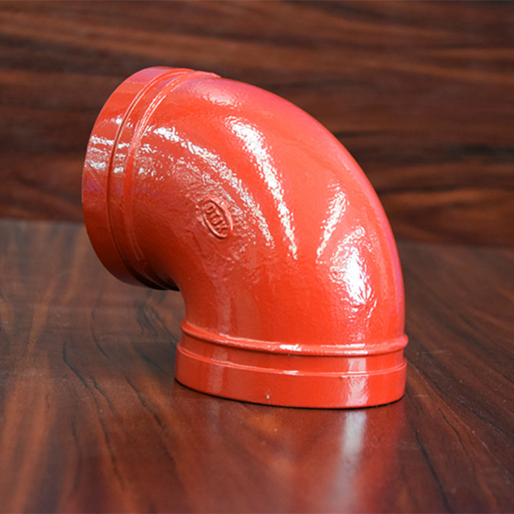 潍坊德通沟槽管件消防管件衬塑管件3c认证沟槽弯头