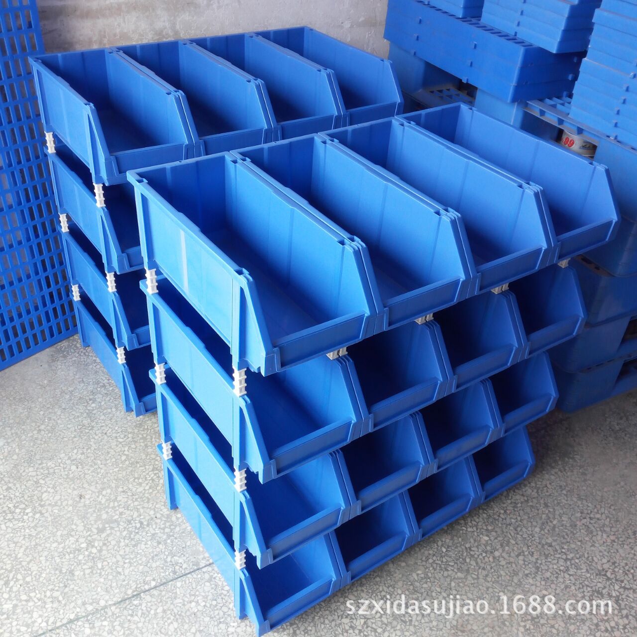 厂家直销 大号加厚塑料组立式零件盒 515*345*185斜口物料工具盒