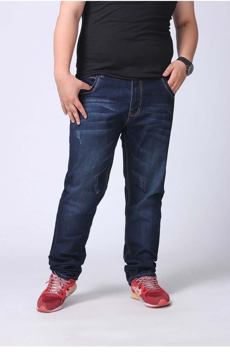 男士牛仔裤春季男士牛仔裤肥佬胖子牛仔裤男加肥加大码特超大号裤子