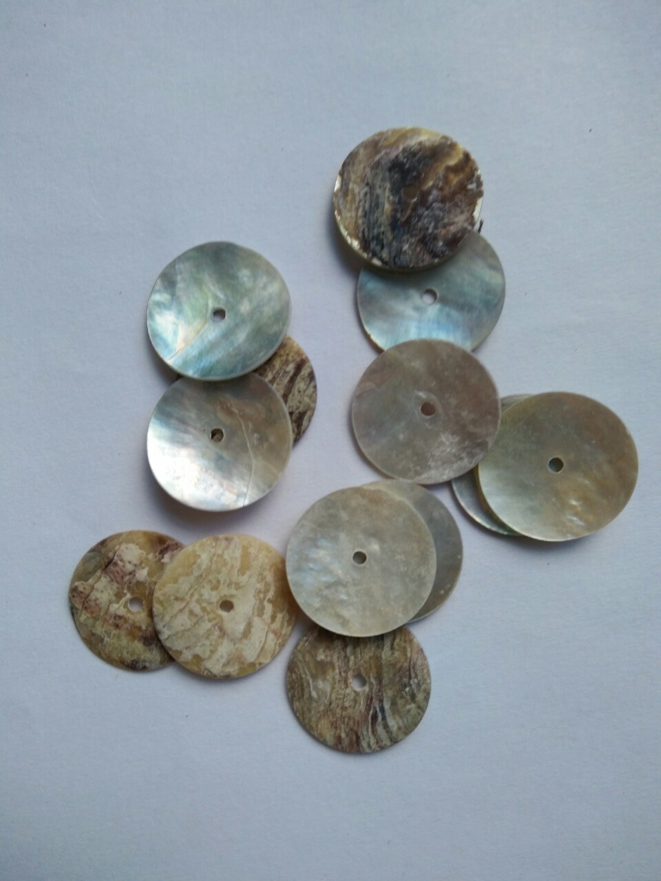 diy饰品配件 贝壳15mm中孔马氏贝手工材料批发