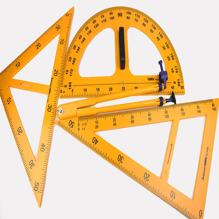 正品金丝猴教学磁性三角尺4560°教具学校用品绘图测量工具尺s111