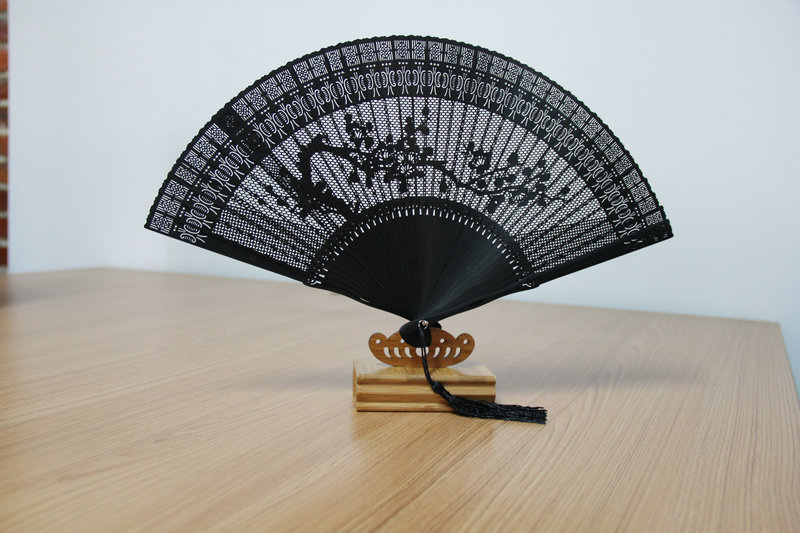 中国风会销礼品扇子 竹制工艺品竹片折叠扇 镂空雕刻全竹扇定做