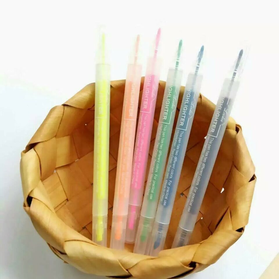 一诺尚品:和硕hs-350果胶质感双头荧光笔